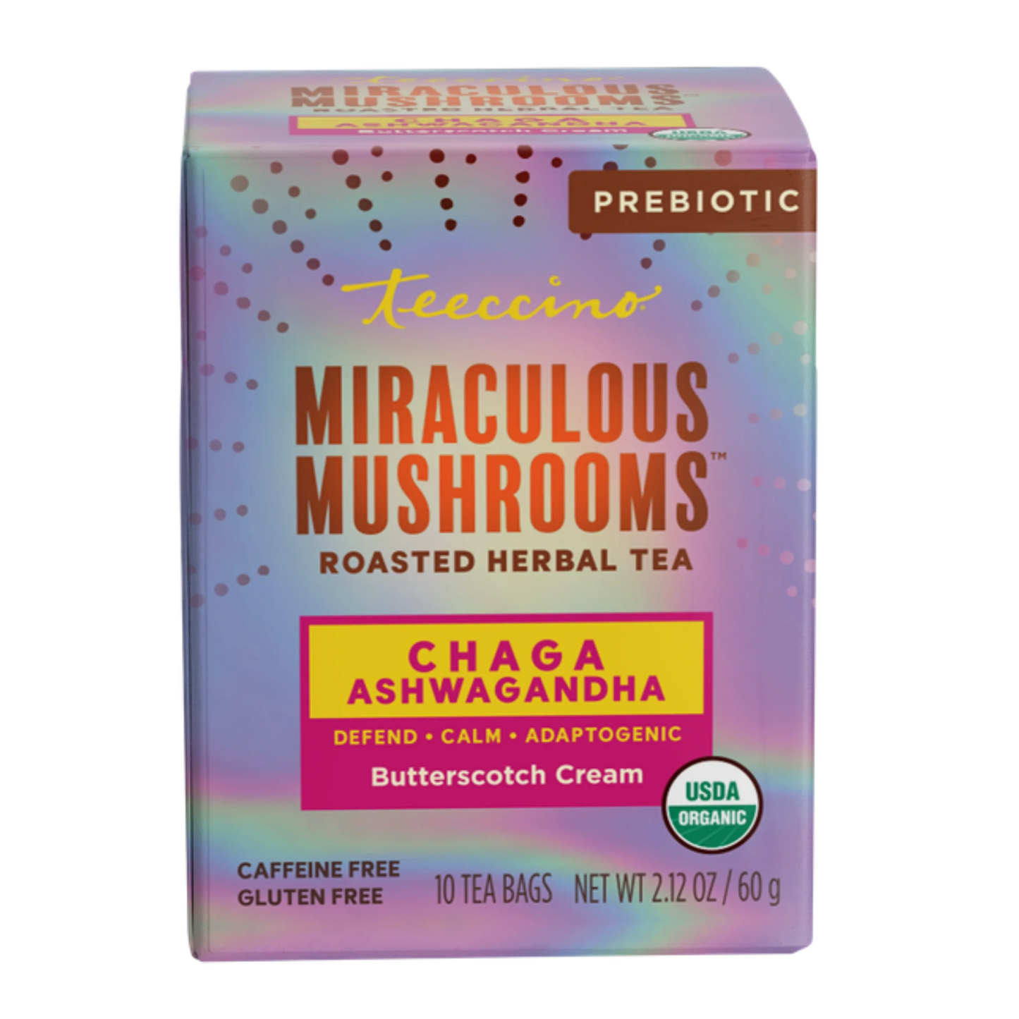 Chaga Ashwagandha Butterscotch Cream Mushroom Herbal Tea