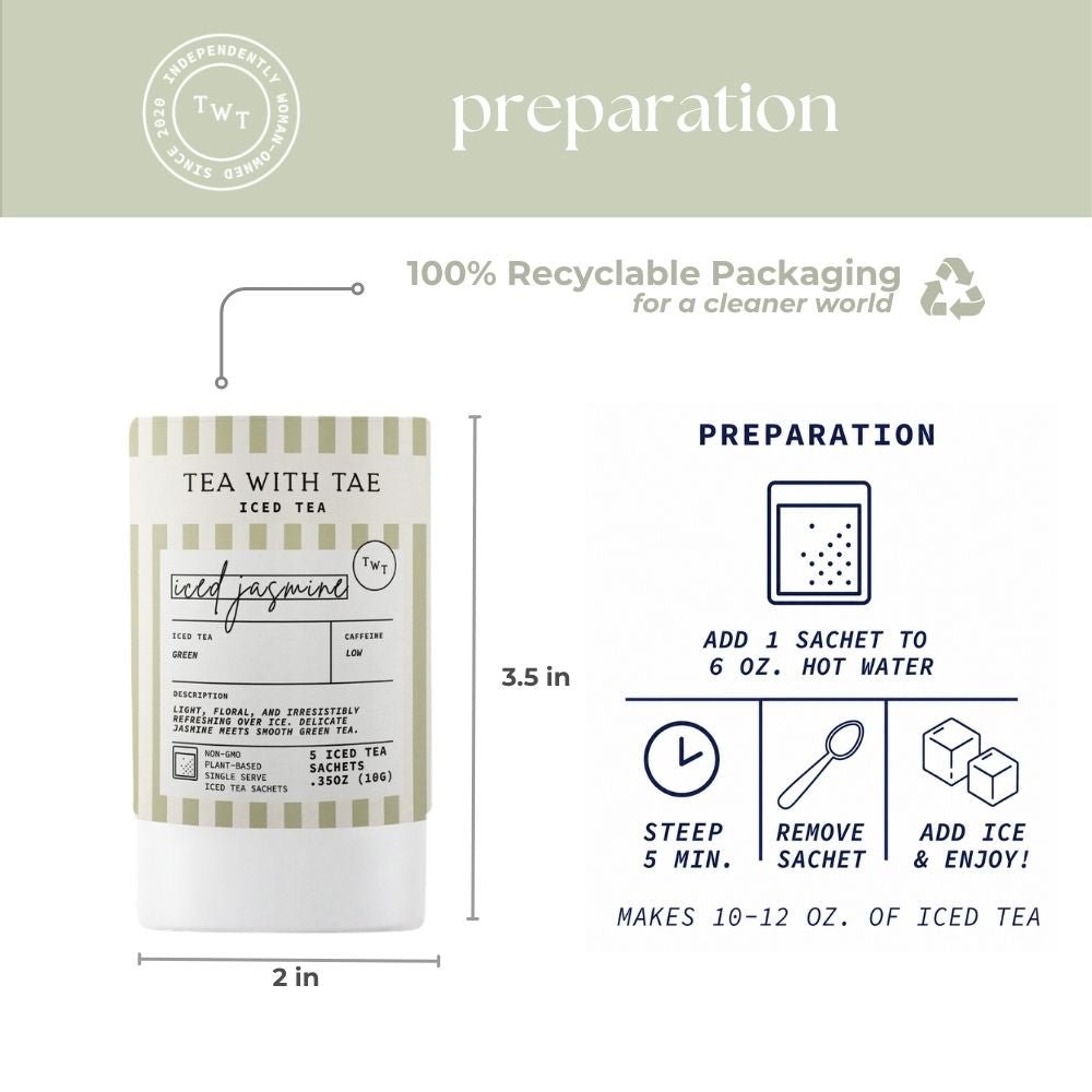 Jasmine Green Iced Mini Tea Tube (5 iced sachets)